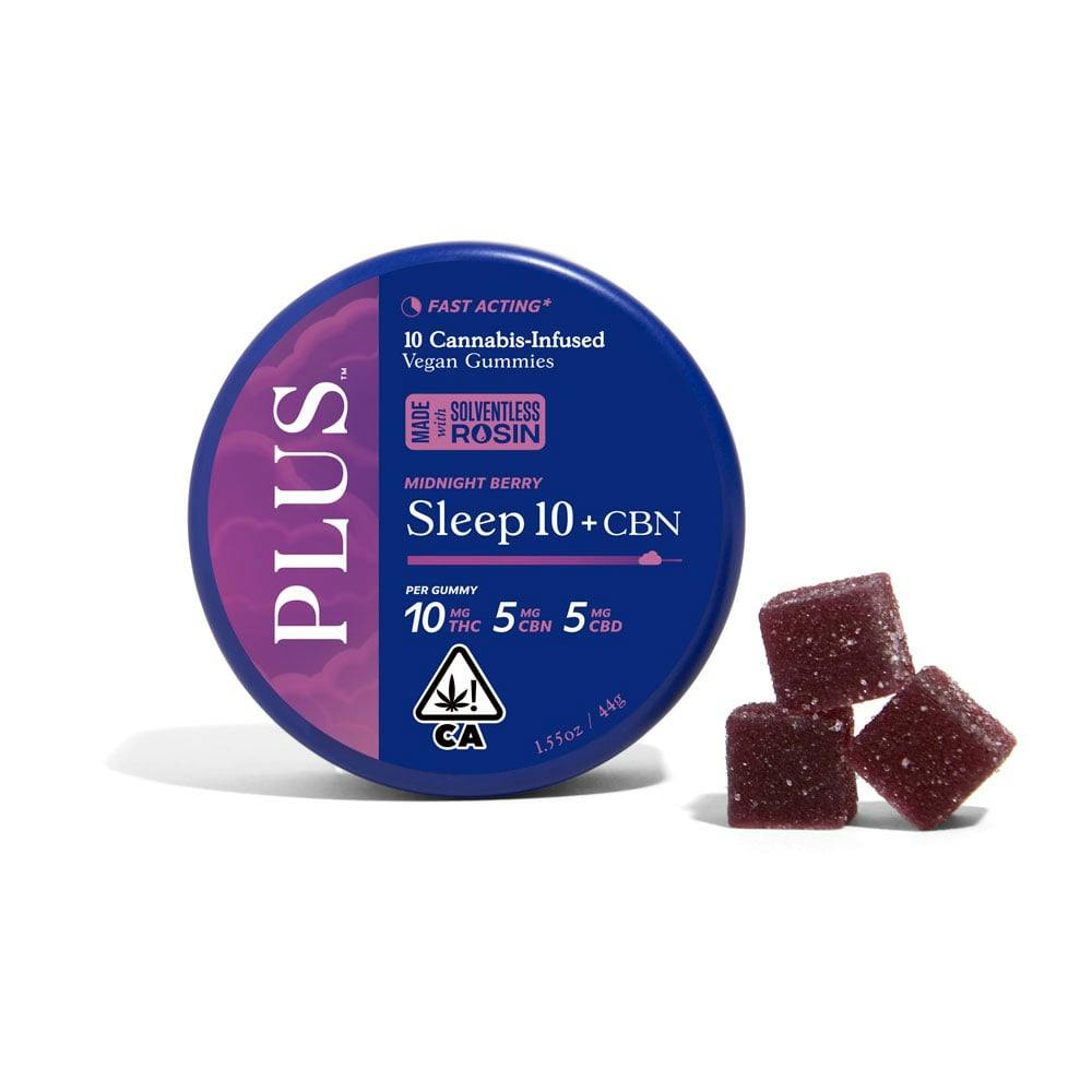 Midnight Berry Sleep 10:5:5 Gummies [Solventless Rosin] [10pk] (100mg THC/50mg CBN/50mg CBD)